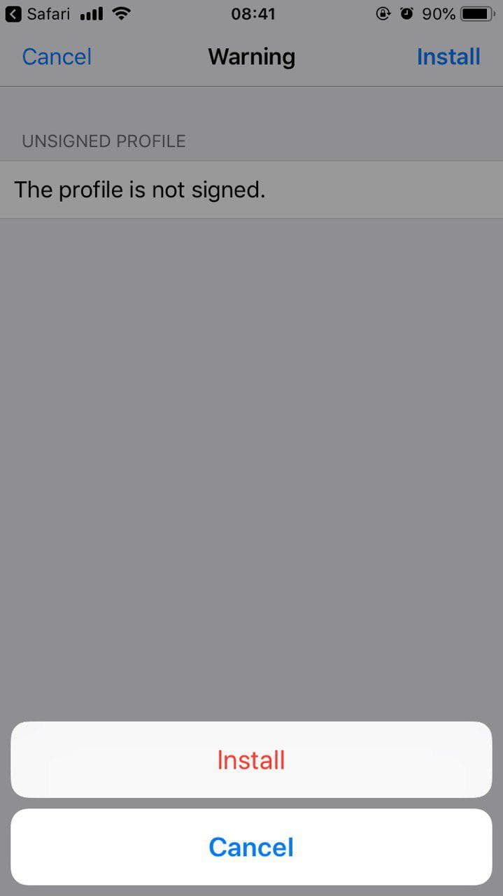 Certman: iphone install