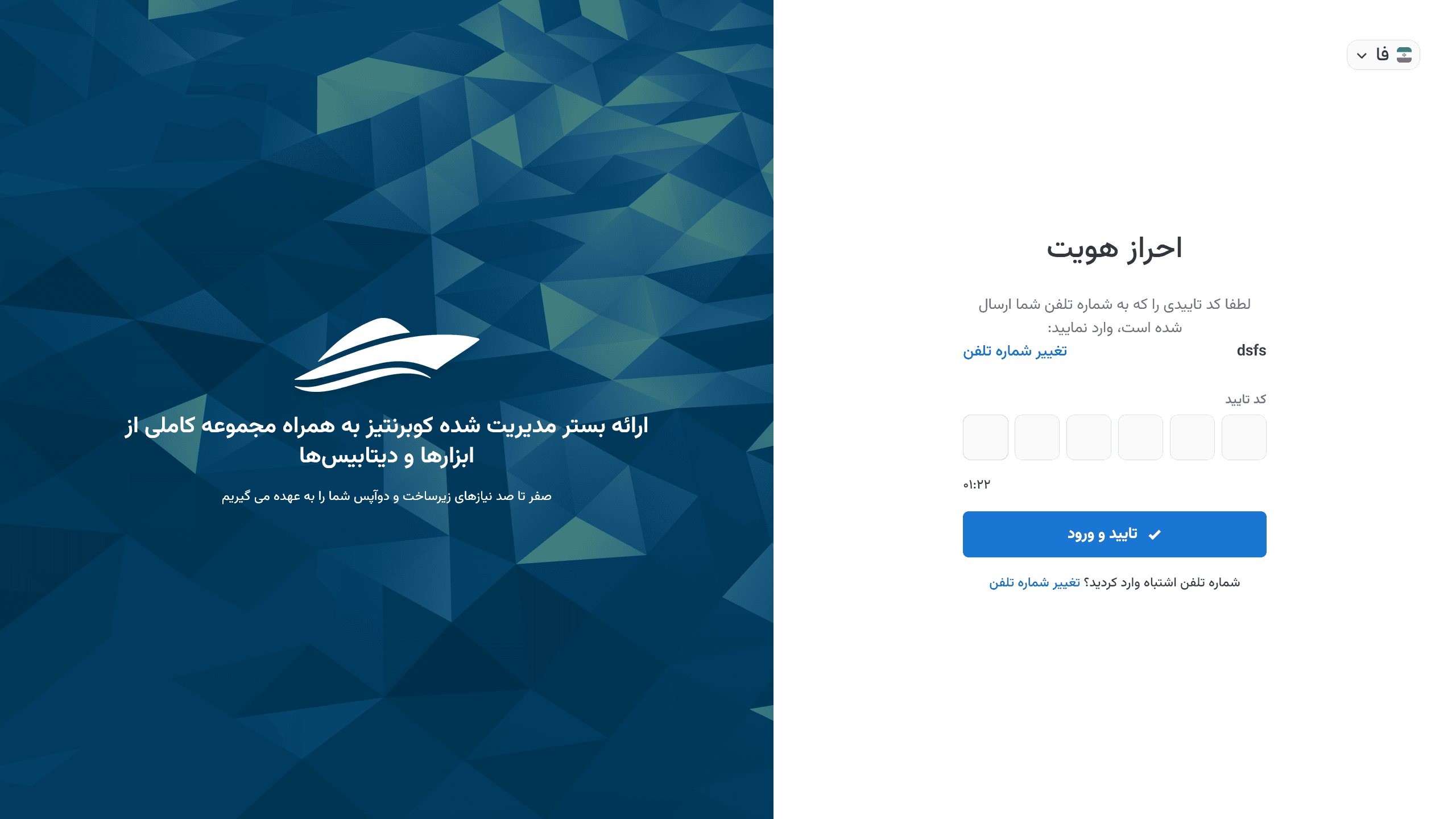 Enter the password-recovery verification code