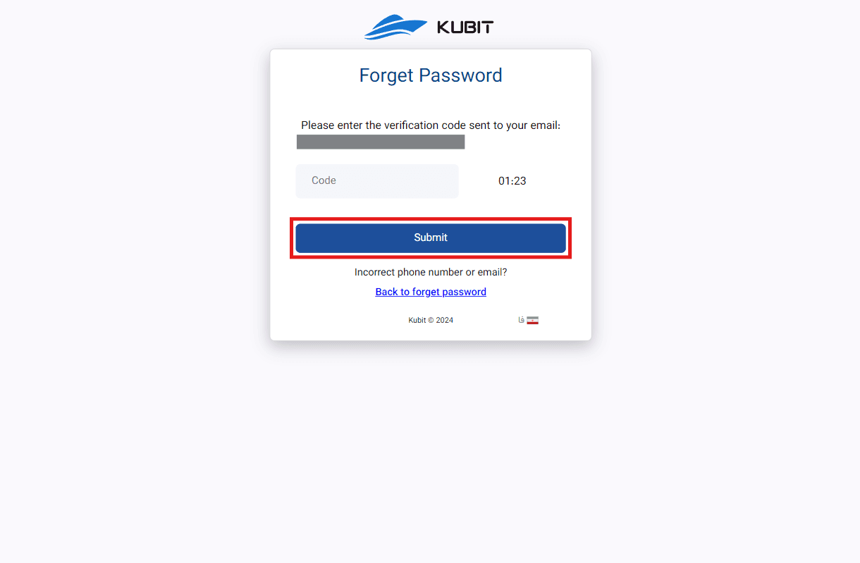 Account: confirm forgot password