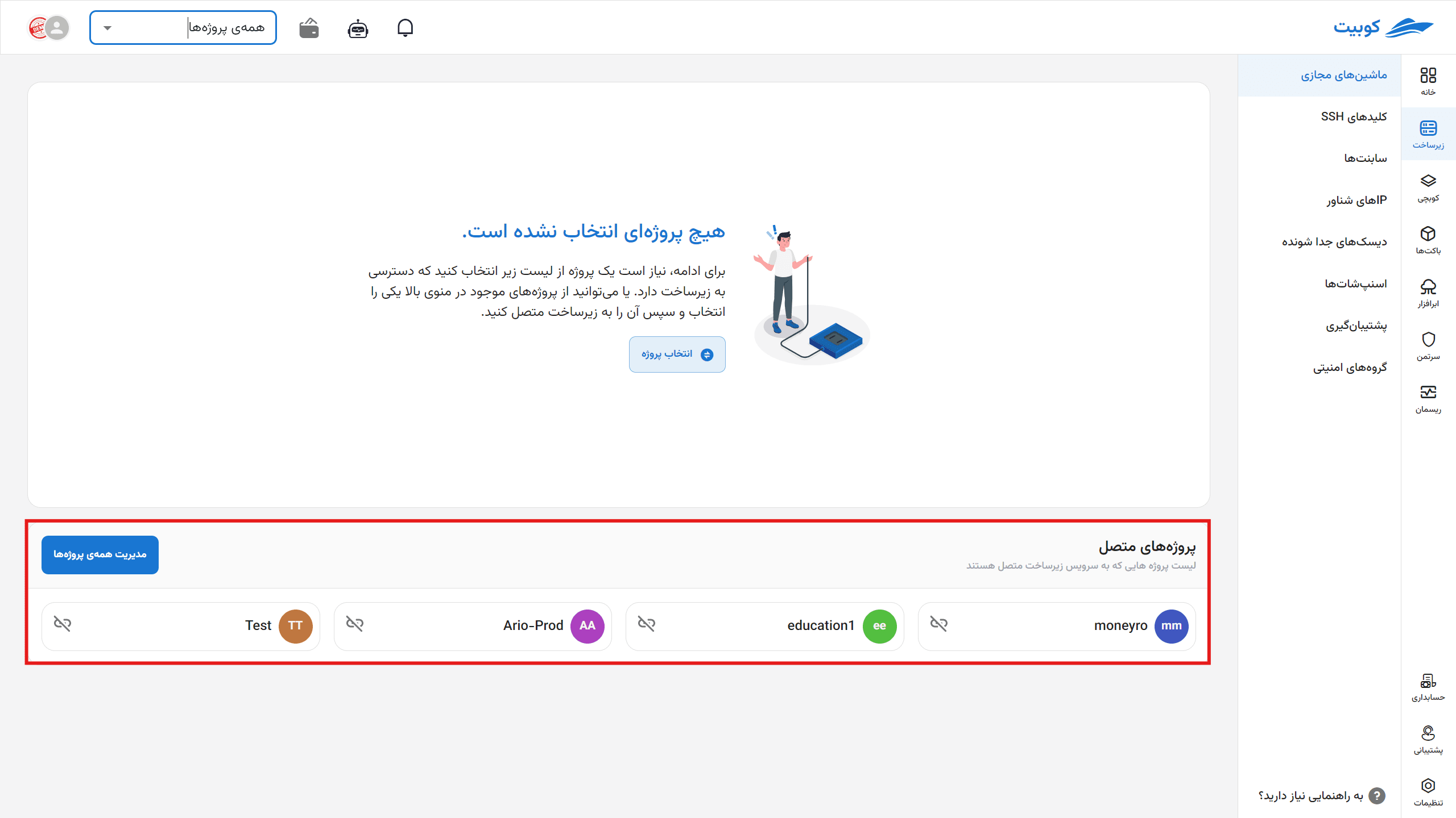 IaaS: select projects