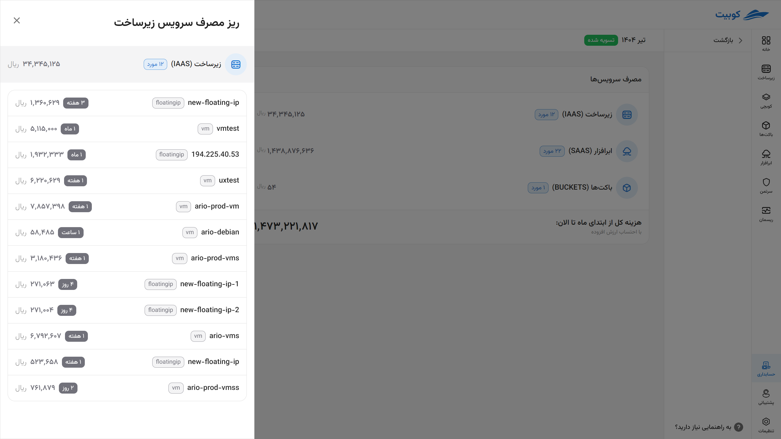 Accounting: usage report details