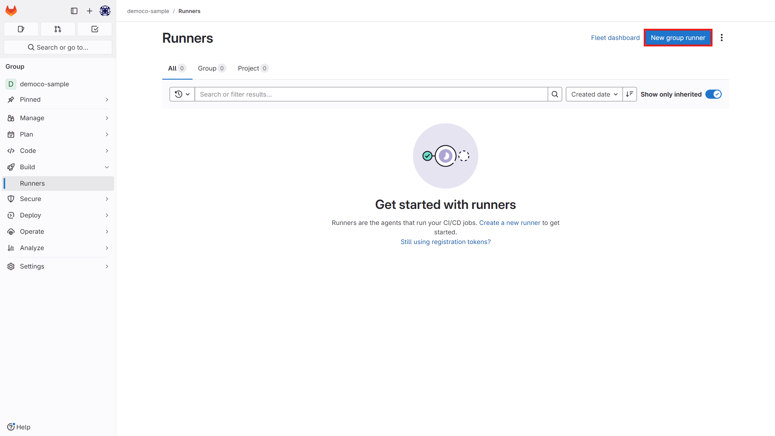 App Insatall: gitlab-runner-new-btn