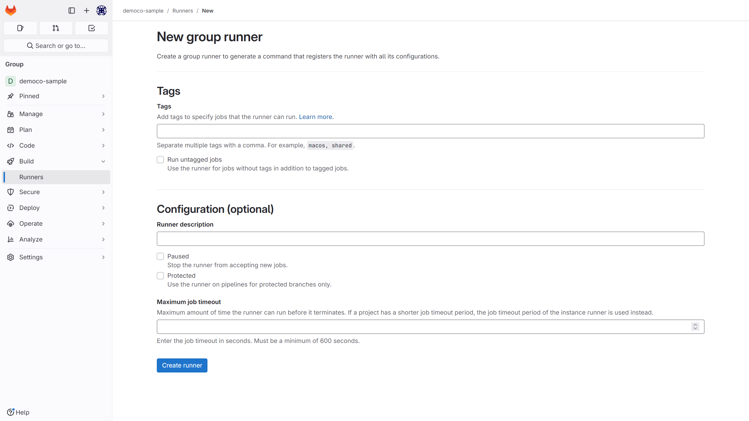 App Insatall: gitlab-runner-new