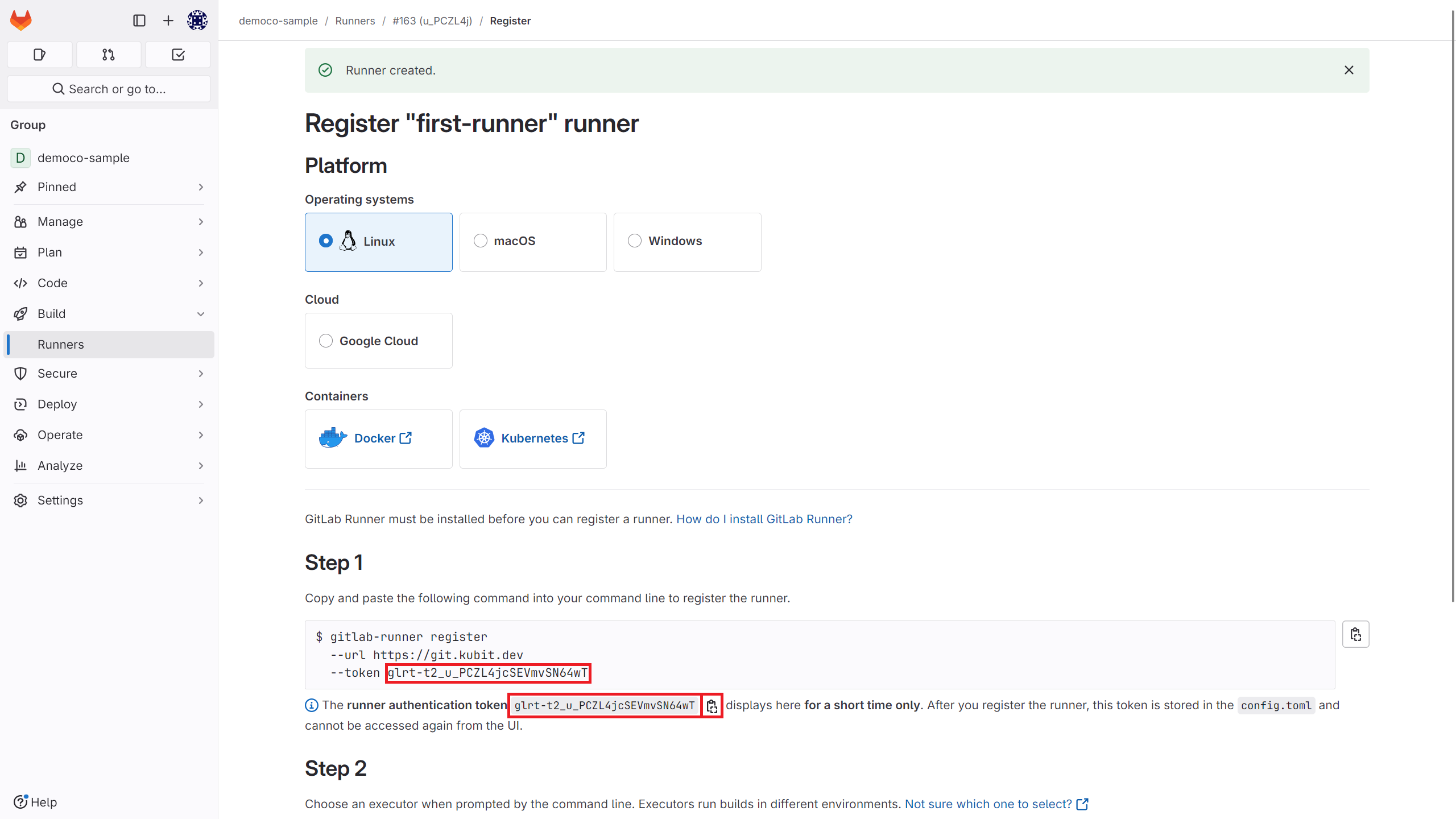 App Insatall: gitlab-runner-new
