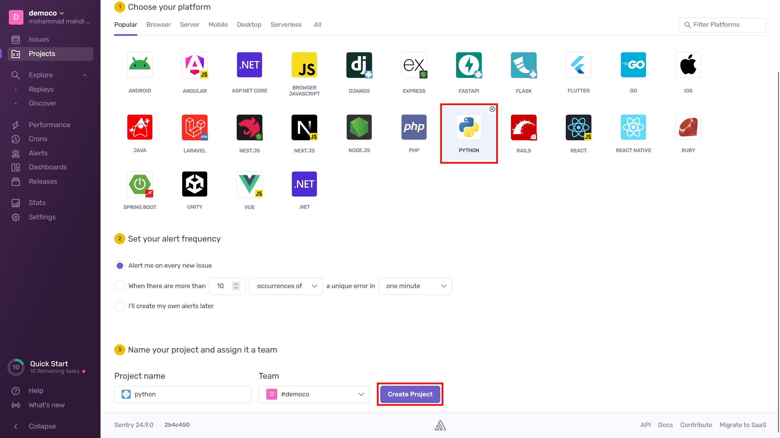 App Install: sentry-install